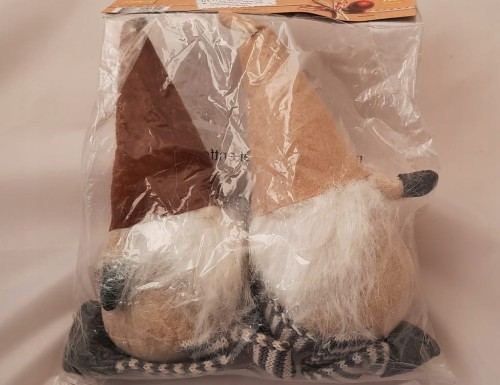 skrzat krasnal Skrzaty krasnale na święta 25 cm 2 szt beż