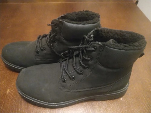buty zimowe trapery czarne 40