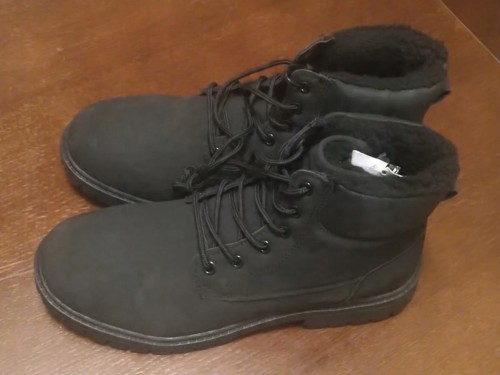 buty zimowe trapery czarne 40