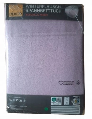 Prześcieradło zimowe z gumką 180-200x200cm różowe