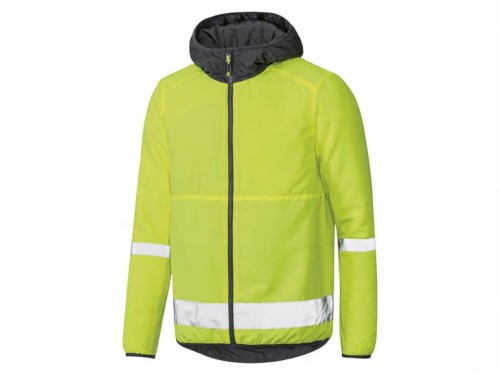 Kurtka rowerowa S dwustronna odblaskowa