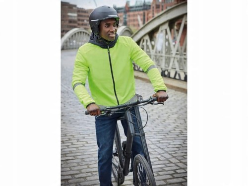 Kurtka rowerowa S dwustronna odblaskowa