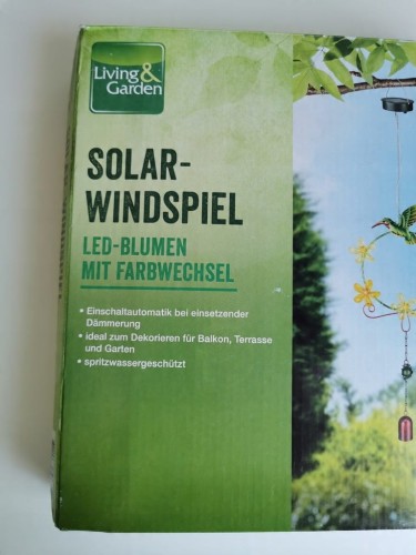 Dzwoneczki solarne LED na balkon, taras, do ogrodu koliber