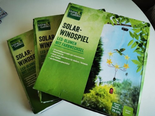 Dzwoneczki solarne LED na balkon, taras, do ogrodu koliber