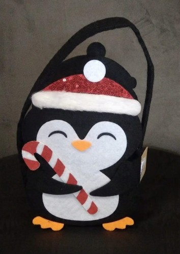 Koszyk filcowy pingwinek 28 cm