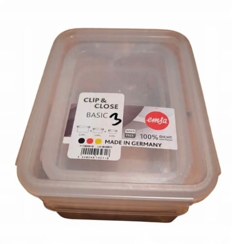 Pojemnik na żywność Emsa Clip Close 3 szt BPA free