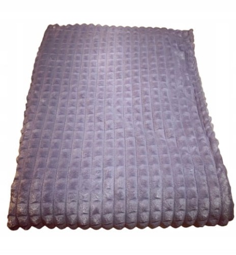 Koc Dekor narzuta fioletowy Tłoczony kostka 200 cm x 150 cm
