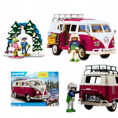 Klocki Volkswagen T1 Camping Bus - Winteredition Playmobil 71814 / 129 /