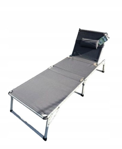 Leżak aluminium szary Park Alley Delux 193 x 60 cm
