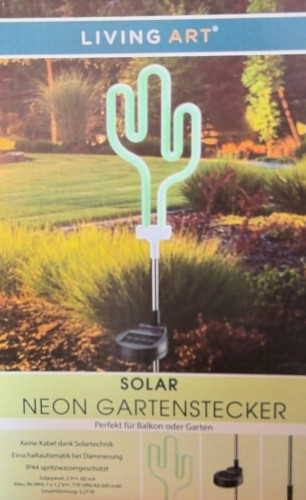 Kaktus solarny neon lampki ogrodowe LED 70 cm