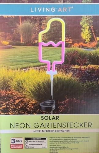 Lód solarny neon lampki ogrodowe LED 70 cm