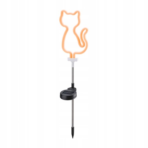 Kot solarny neon lampki ogrodowe LED 70 cm