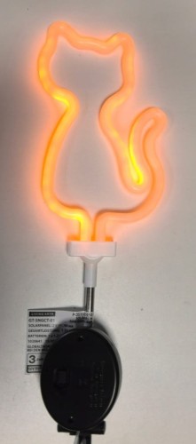 Kot solarny neon lampki ogrodowe LED 70 cm
