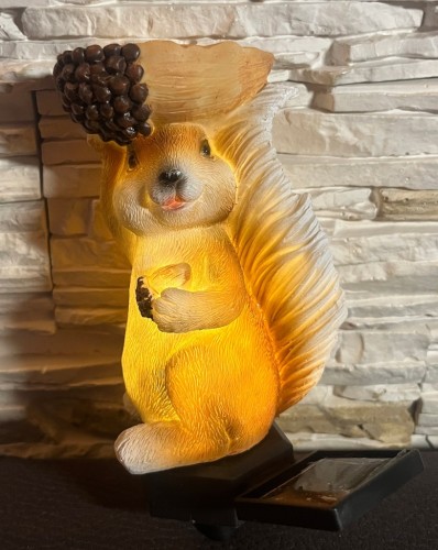 Lampa figura led solar wiewiórka Ida 9 x 15 x 7 cm