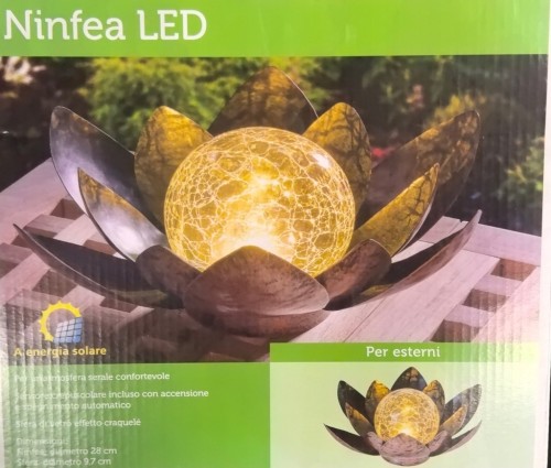 Lampa solarna Kwiat lotosu średnica 28 cm