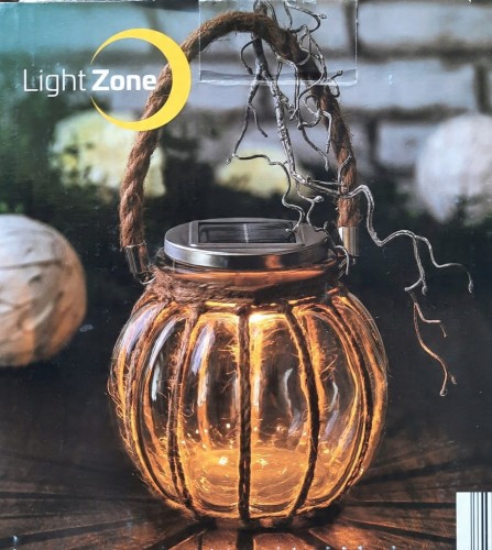 Lampion lampa solarna szklana słoik 13,7 x 15cm