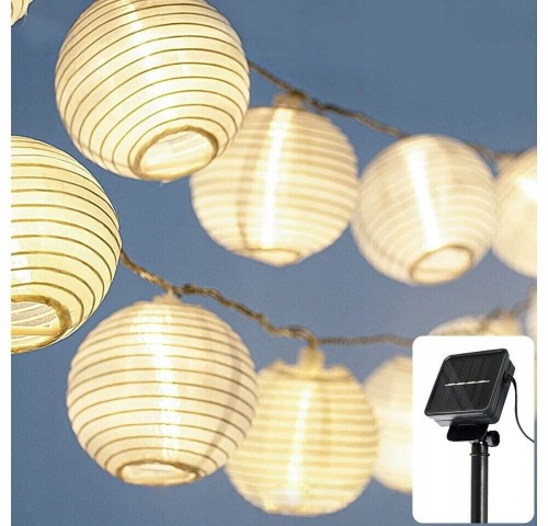 Lampki solarne girlanda IDEENWELT lampiony 3,2 m