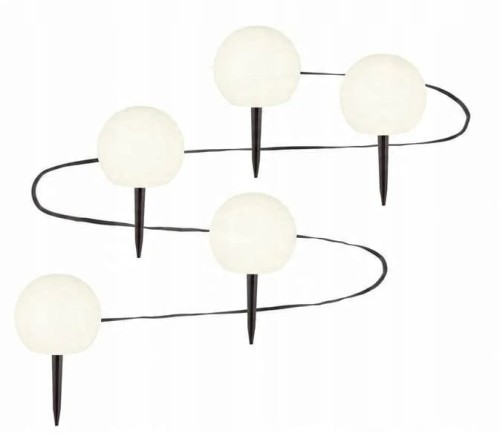Lampki solarne kule Led 5szt lampa zestaw do ogrodu BIAŁE RGB Casa Deco