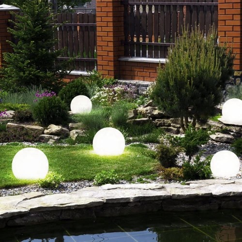 Lampki solarne kule Led 5szt lampa zestaw do ogrodu BIAŁE RGB Casa Deco
