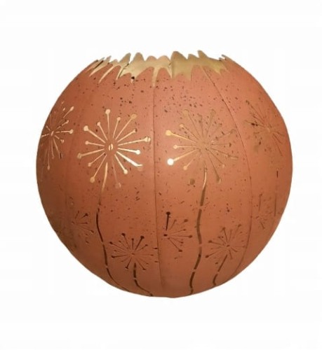 Dekoracja LED metalowa do ogrodu kula 32 cm Casa Deco