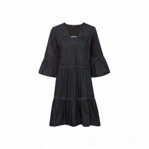 sukienka czarna XS koronka boho