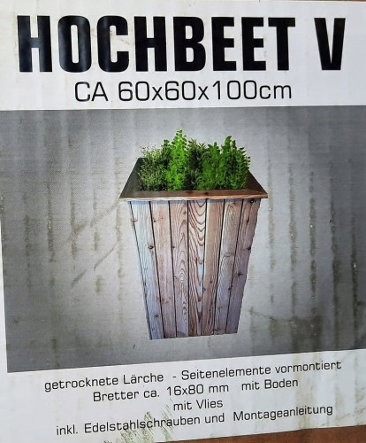 Donica hochbeet 60x60x100cm drewno doniczka skrzynia warzywniak
