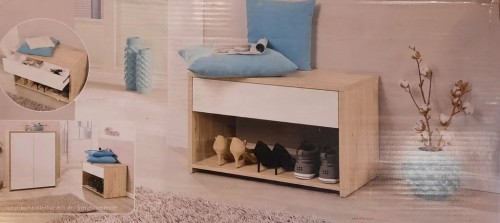 Szafka na buty skrzynia z szufladą 75 x 48 x 38 cm