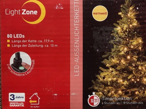 Łańcuch LED 80 barwa ciepła biel zewnętrzne 8m LightZone