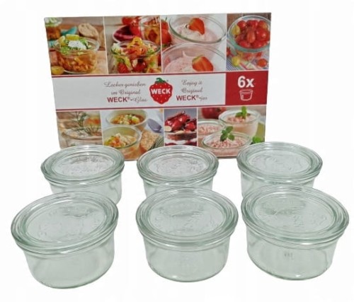 Słoik szklany 165 ml Weck z pokrywką opakowanie 6 sztuk