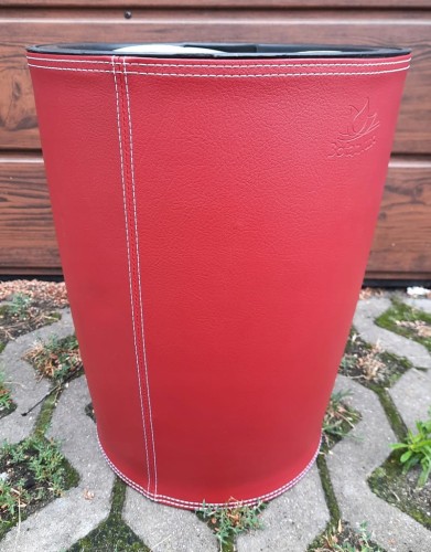 Donica doniczka z nawadnianiem, wyjmowanym wkładem czerwień skóra 39 cm