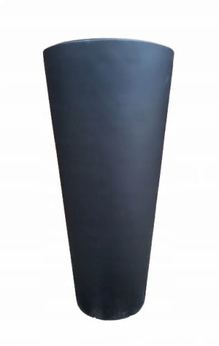 Donica polystone czarna 60 x 28 cm na zewnątrz
