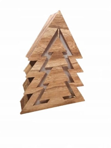 Choinka LED drewniana 35 cm brąz Casa Deco
