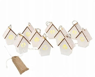 Łańcuch Led domki 3 m białe Casa Deco
