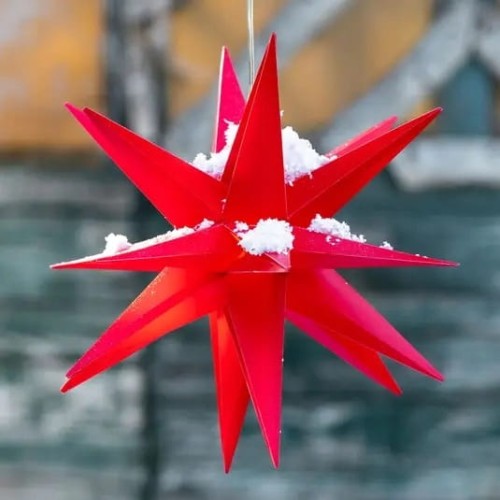Świecąca gwiazda 3D czerwona 57 x 44 cm Lightzone