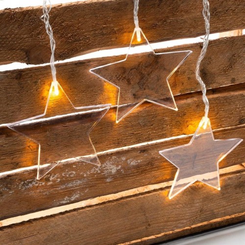 Kurtyna świetlna LED gwiazdki ciepła biel 85 x 51cm Lightzone