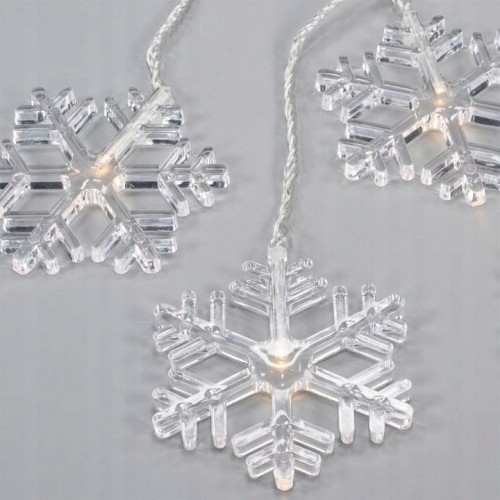 Kurtyna świetlna LED śnieżynki ciepła biel 85 x 51cm Lightzone