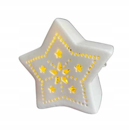 Lampka ceramiczna gwiazdka biała 9 cm Ideenwelt