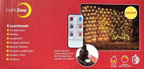 Siatka 160 Led 3,2 x 1,5 m ciepła biała zewnętrzna