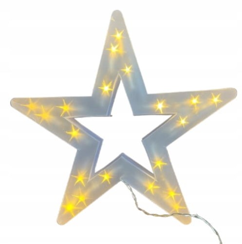 Gwiazda Led z efektem holograficznym 3 D 34 cm