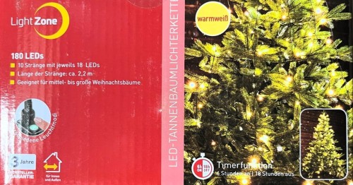 Łańcuch Led 180 2,2 m ciepły biały Lightzone