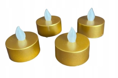 PODGRZEWACZE LED TEALIGHTS 4 SZTUKI złote mat
