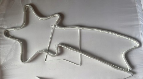 Dekoracja świetlna figura neon 3 D gwiazda kometa 44 x 46 cm