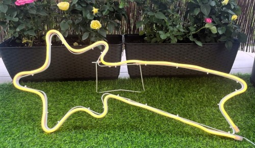 Dekoracja świetlna figura neon 3 D gwiazda kometa 44 x 46 cm