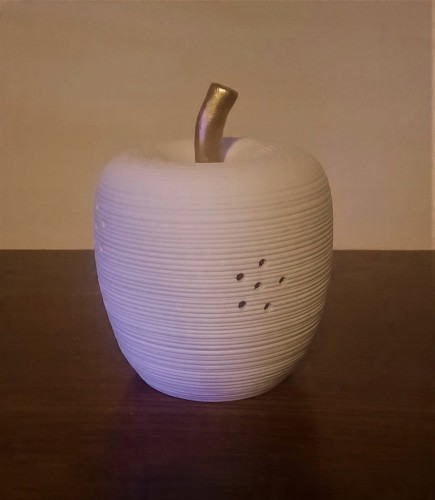 Dekoracja świetlna jabłko ceramiczne LED 15,5 cm Dekor