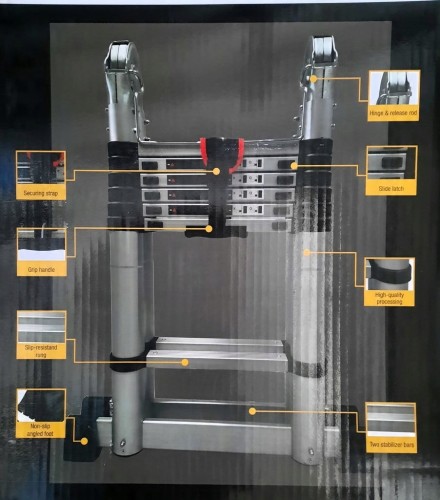 DRABINA TELESKOPOWA 2 x 2,2 m ALUMINIOWA ROZKŁADANA PRZENOŚNA VARIO