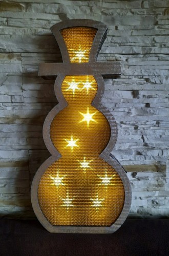 Dekoracja świąteczna Bałwan 10 diod 21,5 x 6 x 45 cm