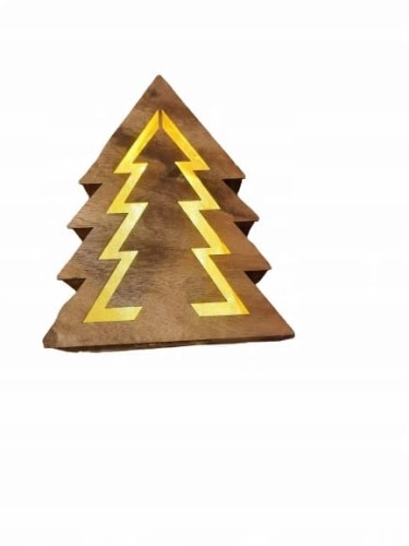 Choinka LED drewniana 35 cm brązowa Casa Deco GT-TTF-01 ozdoba świąteczna